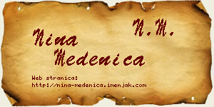 Nina Medenica vizit kartica